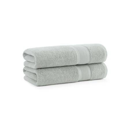 Monarch Brands Aegean Recycled Bath Towels 30in x 60in - Solid, Dark Sage Green, 2PK P-BT-RO-3060-DS